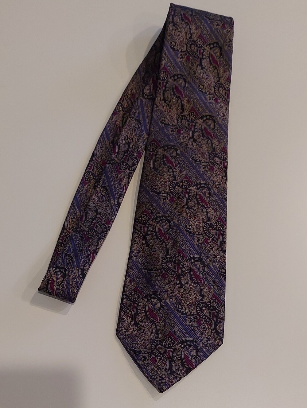 Vintage Polo by Ralph Lauren Purple and Pink Paisley Silk Tie